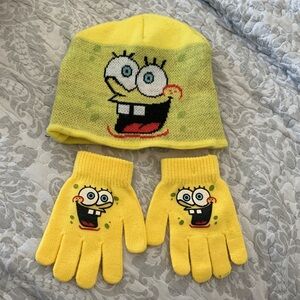 Yellow Kids Beanie and Gloves Set